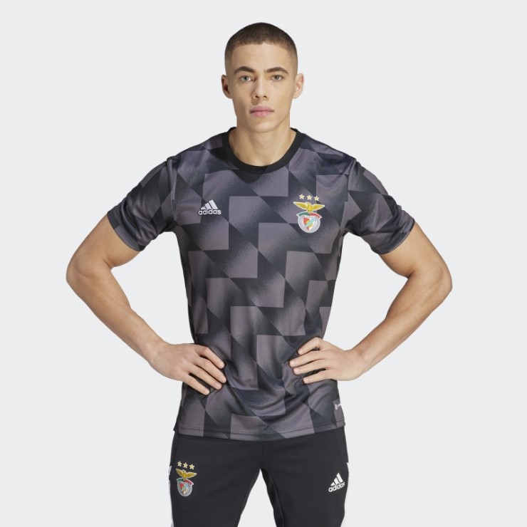 Camiseta Gris Antes Del Partido Del Benfica Adidas