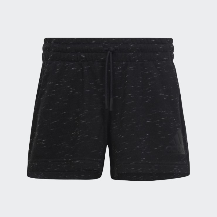Adidas Shorts Negros Melange Future Icons Con Logo Grande