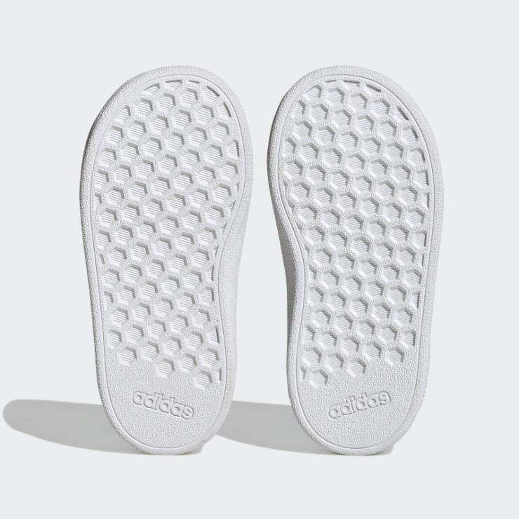 Adidas Grand Court Zapatos Con Velcro Y Dos Correas De Estilo De Vida Sustentable Blanco