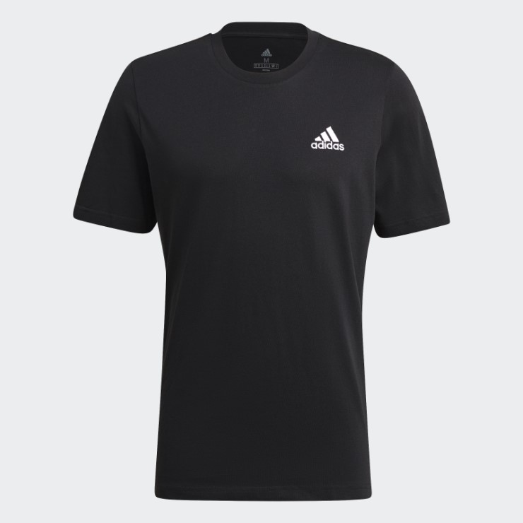 Camiseta Essentials Con Logo Pequeño Bordado Adidas Negra