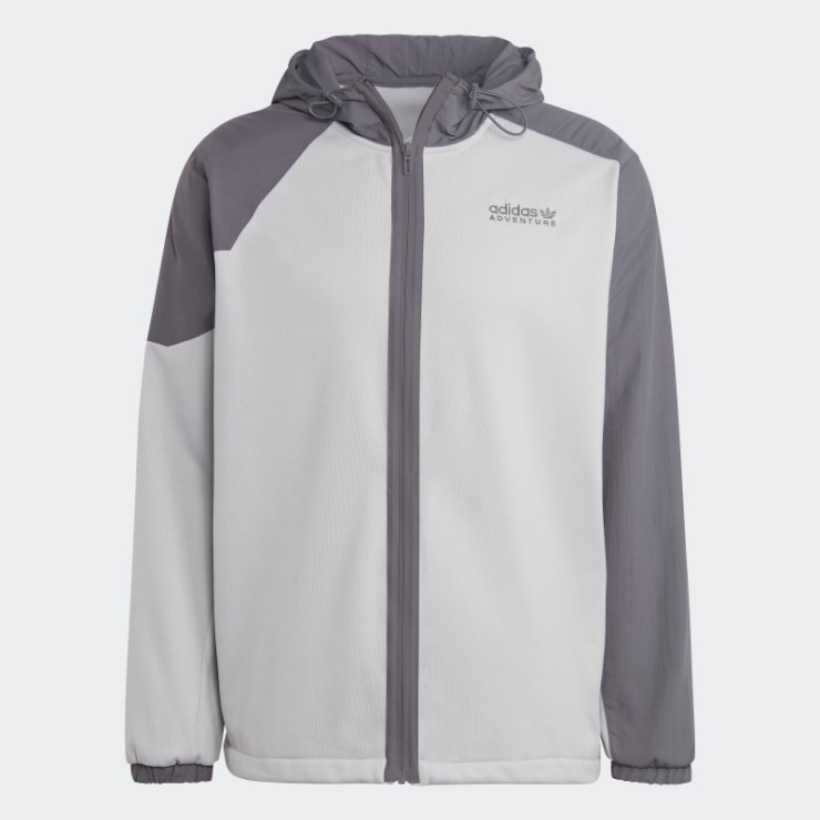 Sudadera Con Capucha Adidas Adventure Winter Fabric Mix Gris