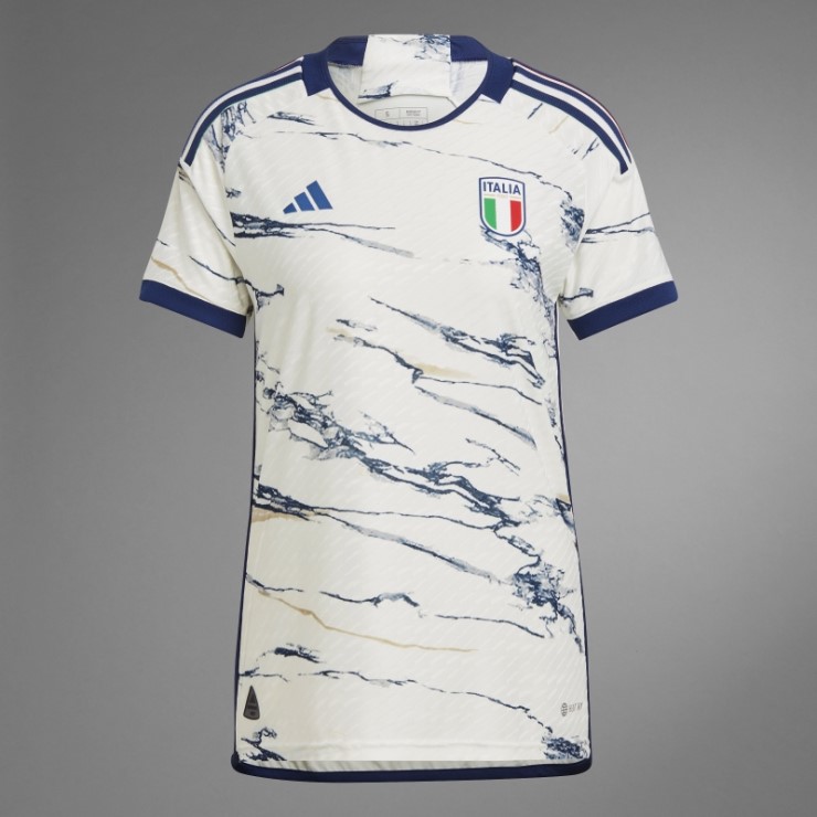 Camiseta Italia 23 Visitante Autentica Adidas Blanca