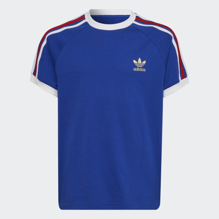 Camiseta Adidas Adicolor 3 Rayas Azul Real