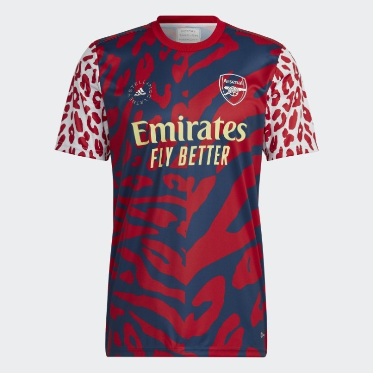 Camiseta Pre-partido Scarlet Hot Arsenal Fc X Adidas By Stella Mccartney