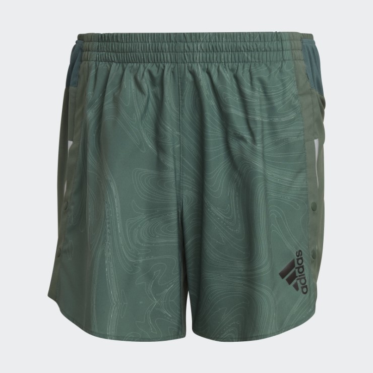 Pantalón Corto Adidas Verde óxido Diseñado Para Correr Por Los Océanos