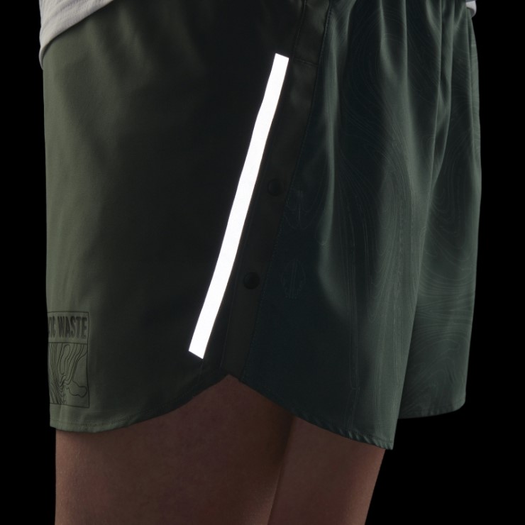 Pantalón Corto Adidas Verde óxido Diseñado Para Correr Por Los Océanos