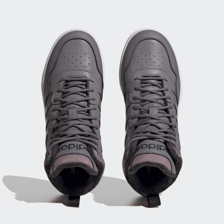 Adidas Trace Hoops 3.0 Zapatos De Baloncesto De Estilo De Vida Medio Gris Con Forro De Piel Clásico Para El Invierno