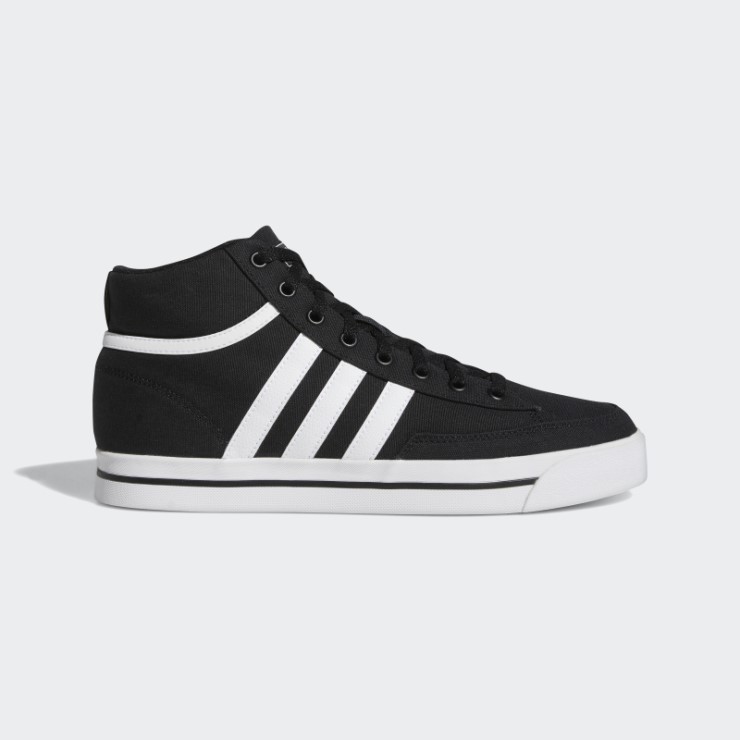 Retrovulc Mid Canvas Skateboarding Zapatos Negro Adidas
