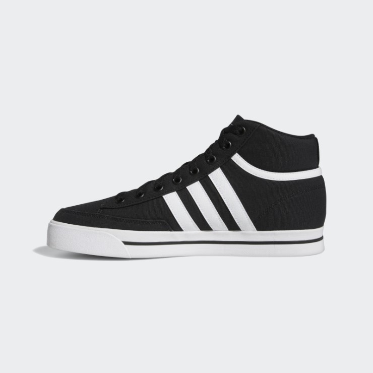 Retrovulc Mid Canvas Skateboarding Zapatos Negro Adidas