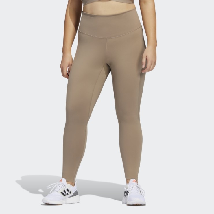 Leggings Marrón Calcáreo Adidas Yoga Luxe Studio 7/8 (talla Grande)