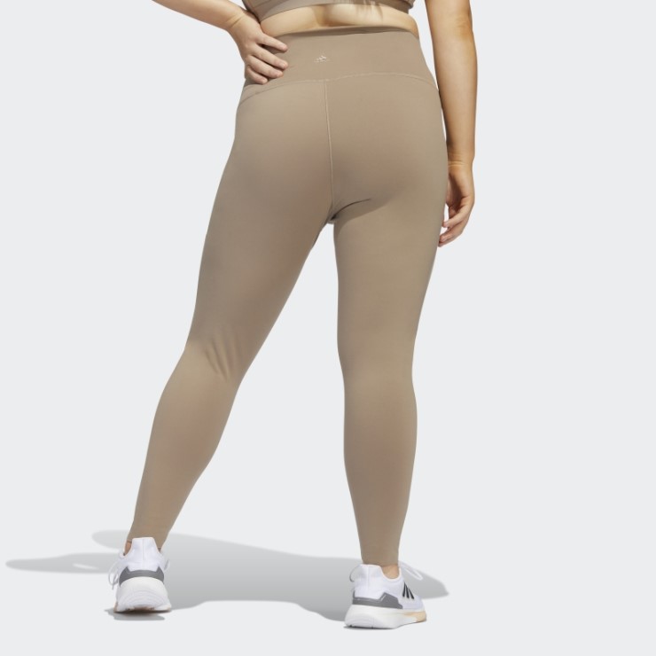 Leggings Marrón Calcáreo Adidas Yoga Luxe Studio 7/8 (talla Grande)