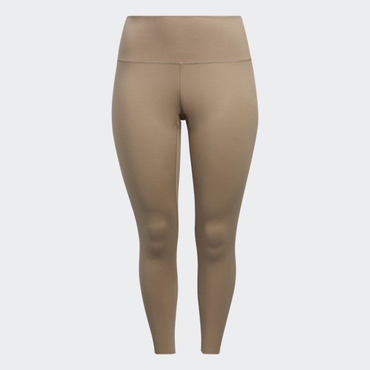 Leggings Marrón Calcáreo Adidas Yoga Luxe Studio 7/8 (talla Grande)