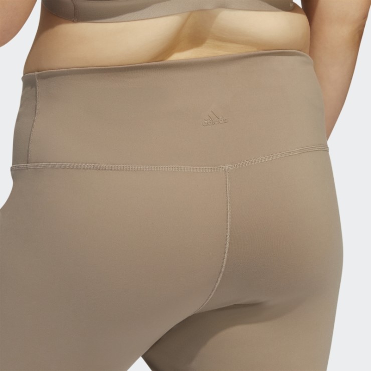 Leggings Marrón Calcáreo Adidas Yoga Luxe Studio 7/8 (talla Grande)