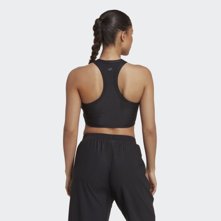 Adidas Yoga Studio Camiseta Sin Mangas De Canalé Envuelto