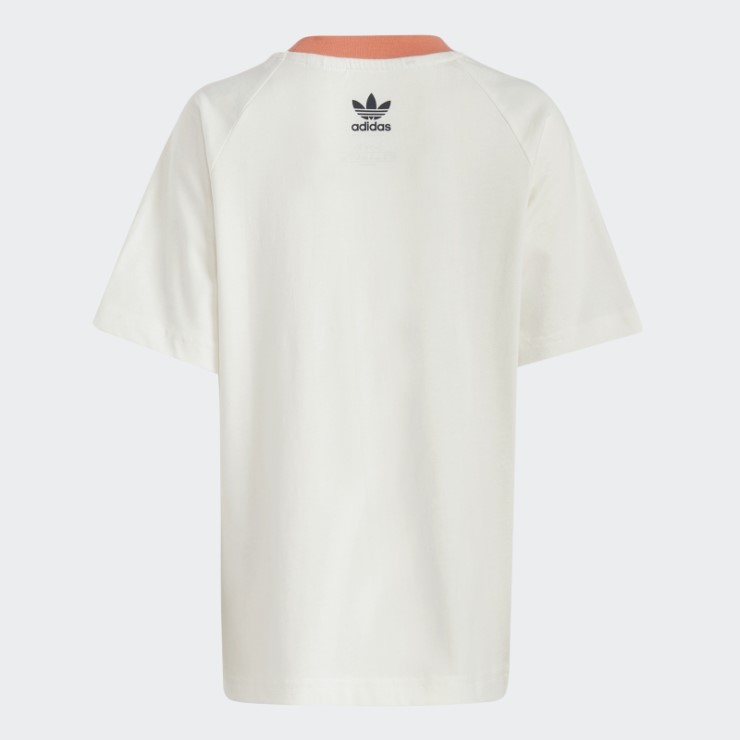 Camiseta Blanca Con Estampado Gráfico De Adidas