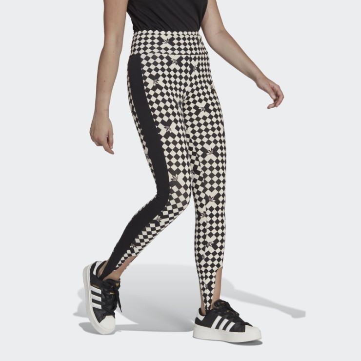 Negro Adidas Ski Chic Allover Print Mallas Caliente