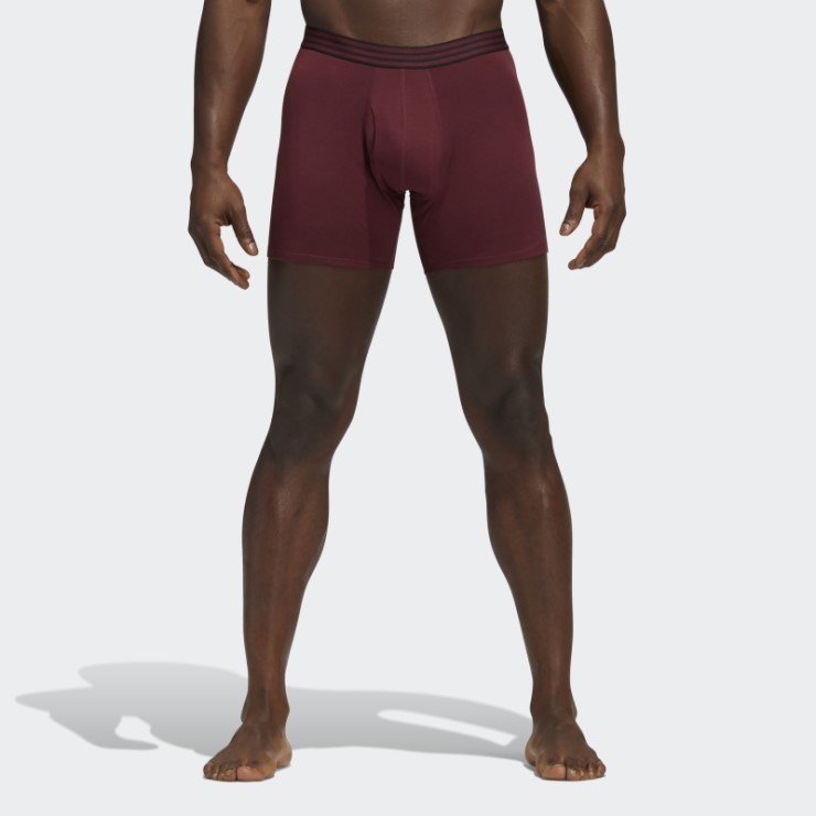 Boxer Algodon 4 Pares Adidas Burdeos