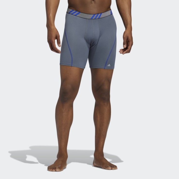 Calzoncillos Bóxer De Malla De Rendimiento 3 Pares Adidas Gris Medio