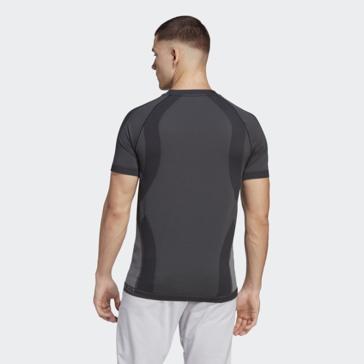 Adidas Primeknit Yoga Camiseta De Entrenamiento Sin Costuras Negro Moda