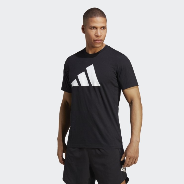 Elegante Adidas Train Essentials Feelready Logo Camiseta De Entrenamiento Blanca