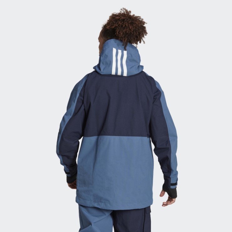 Adidas Terrex Chaqueta De Nieve De Nailon Posconsumo De 3 Capas Acero
