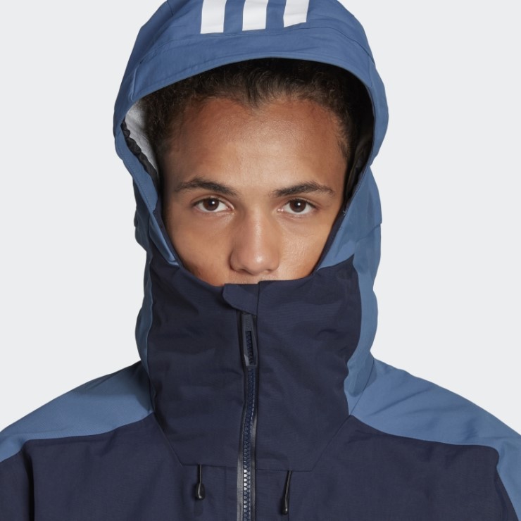 Adidas Terrex Chaqueta De Nieve De Nailon Posconsumo De 3 Capas Acero