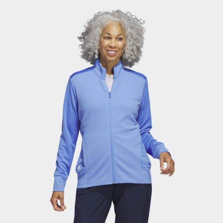 Chaqueta Texturizada Con Cremallera Completa Adidas Azul