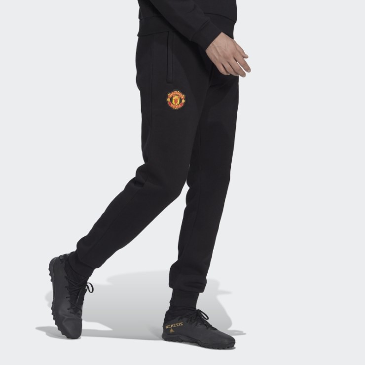 Pantalón De Chándal Negro Essentials Trefoil Del Manchester United Adidas