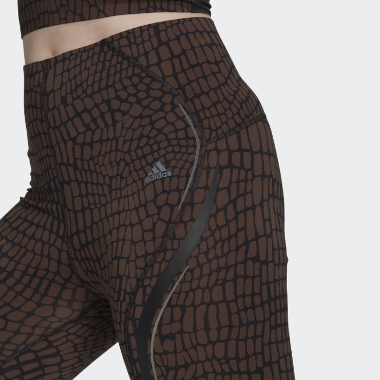 Tlrd Hiit Croco Luxe Leggings De Entrenamiento 7/8 Marrón Adidas