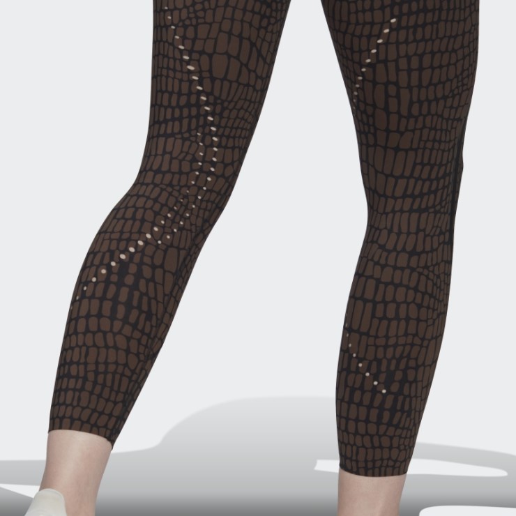 Tlrd Hiit Croco Luxe Leggings De Entrenamiento 7/8 Marrón Adidas