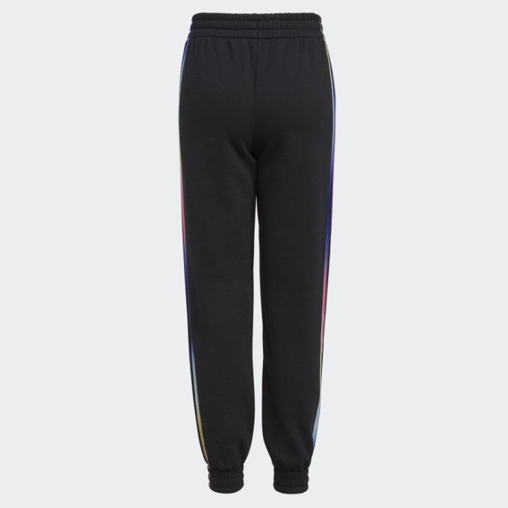 Joggers Negros De Forro Polar Con Rayas Estampadas Adidas (talla Extendida)
