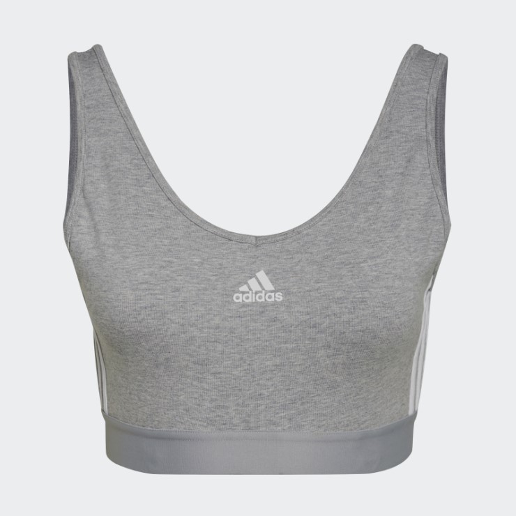 Camiseta Corta Adidas Essentials 3 Rayas Blanco