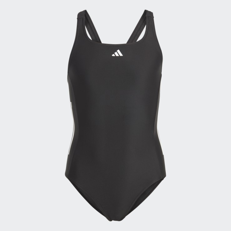 Bañador Negro Con Corte De 3 Rayas De Adidas