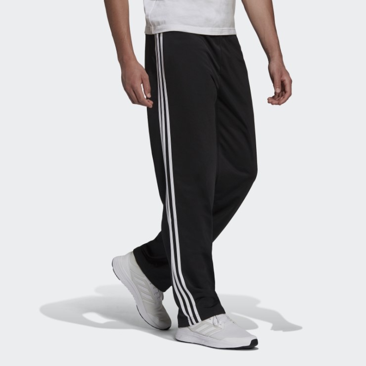 Pantalones De Chándal Adidas Primegreen Essentials Warm-up Con Dobladillo Abierto Y 3 Rayas Blanco