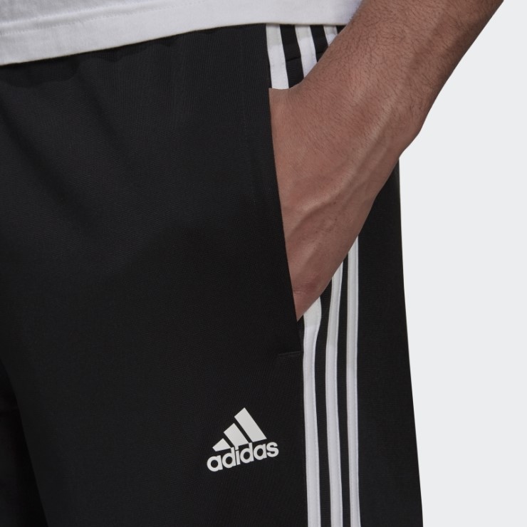 Pantalones De Chándal Adidas Primegreen Essentials Warm-up Con Dobladillo Abierto Y 3 Rayas Blanco