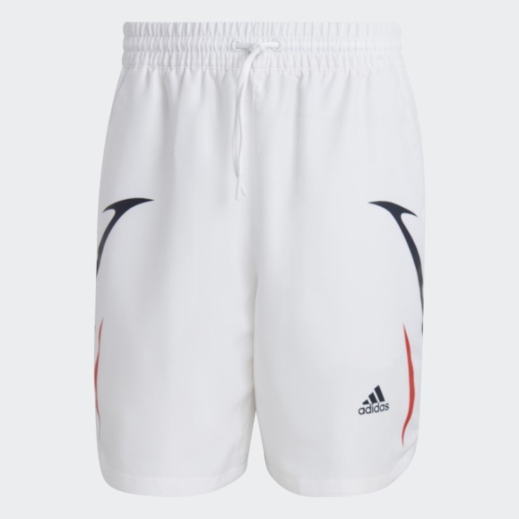 Pantalones Cortos Tejido Colorblock Adidas Blanco