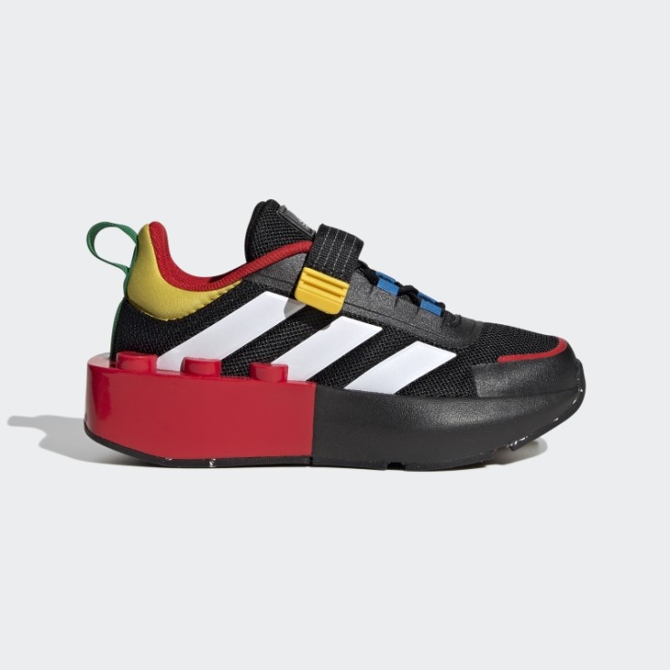 Negro Adidas X Lego Tech Rnr Encaje Elástico Y Correa Superior Zapatos Moda