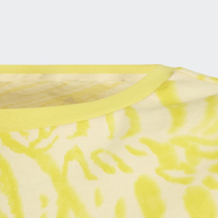 Camiseta Regular De Algodón Con Estampado Animal Híbrido De Iconos Del Futuro Adidas Amarillo