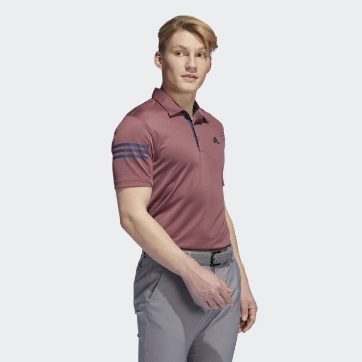 Adidas Polo Burdeos De 3 Rayas