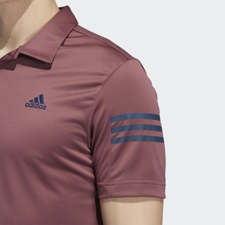 Adidas Polo Burdeos De 3 Rayas