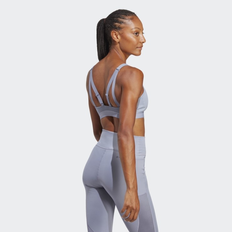 Sujetador Deportivo De Alta Sujeción Adidas Tlrd Move Plateado Violeta