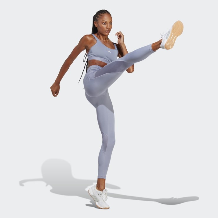 Sujetador Deportivo De Alta Sujeción Adidas Tlrd Move Plateado Violeta