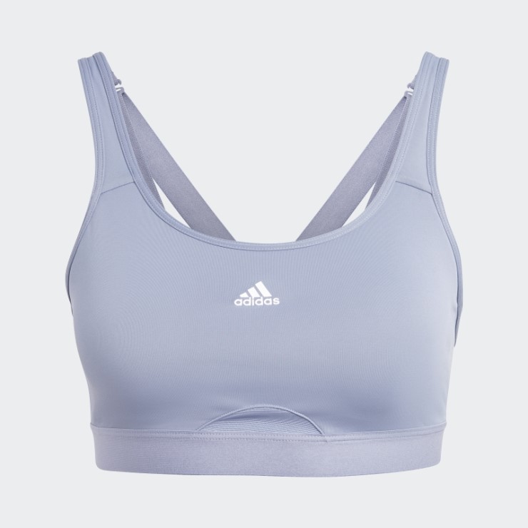Sujetador Deportivo De Alta Sujeción Adidas Tlrd Move Plateado Violeta