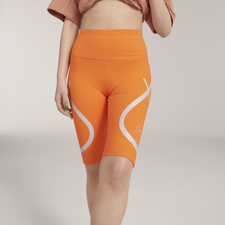 Adidas By Stella Shorts De Ciclismo Naranja Mccartney Truepace