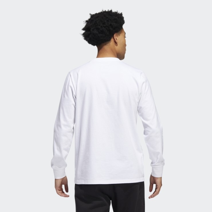 Camiseta Blanca De Manga Larga Con Diseño De Shmoofoil De Peso Pesado Adidas
