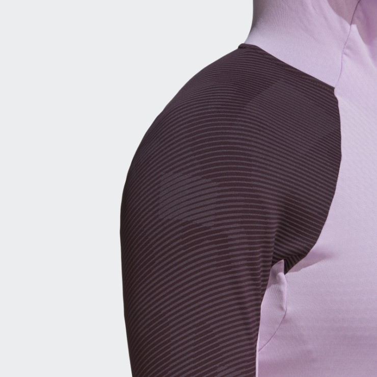 Adidas Terrex Tech Fleece Chaqueta Polar De Senderismo Con Capucha Lila