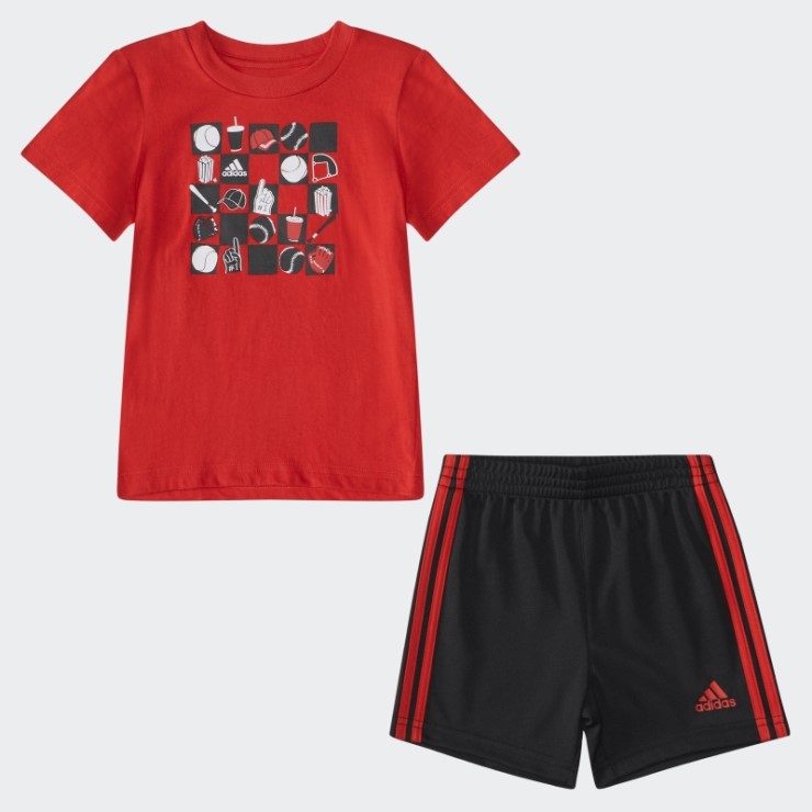 Conjunto De Camiseta Y Pantalón Corto Adidas Scarlet Ib Grpx