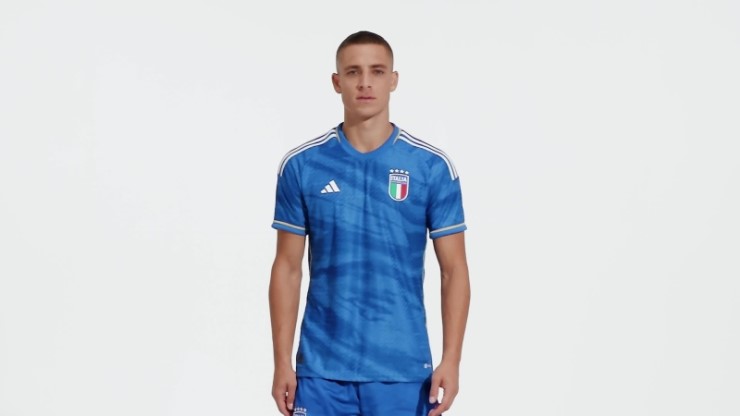 Camiseta Adidas Azul Adidas Italia 2023 Primera Equipación Autentica