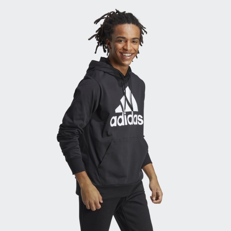 Sudadera Negra Con Logo Adidas Essentials