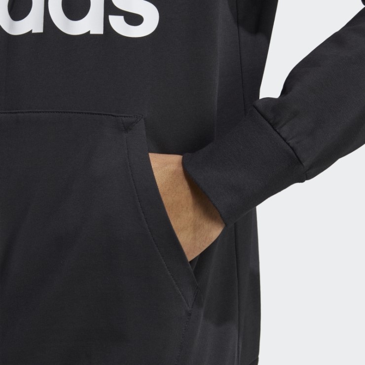 Sudadera Negra Con Logo Adidas Essentials